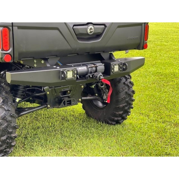 Can-Am Defender Rear Bumper W/ Lights And Winch Mount by Wild Boar - 3359