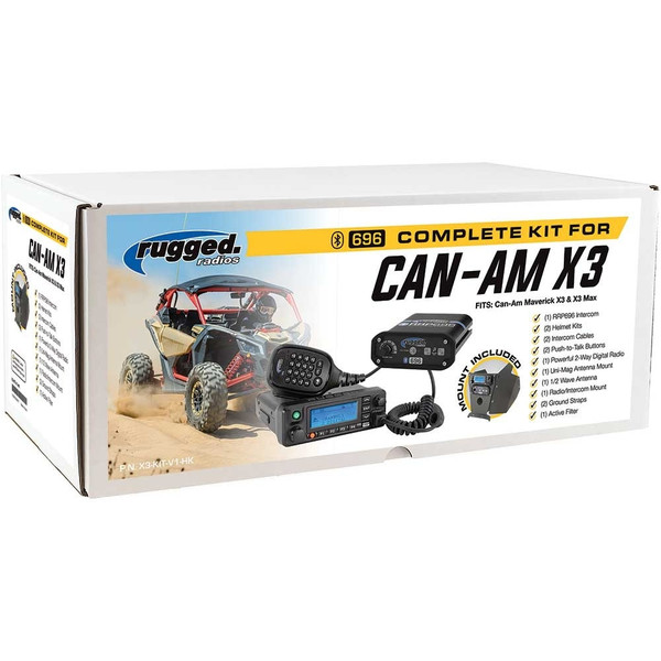 Can-Am X3 Complete UTV Communication Kit with Dash Mount by Rugged Radios