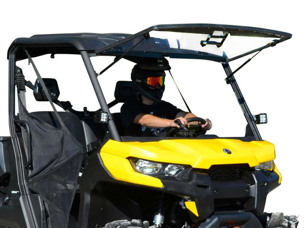 Can-Am Defender Scratch Resistant Flip Windshield by SuperATV