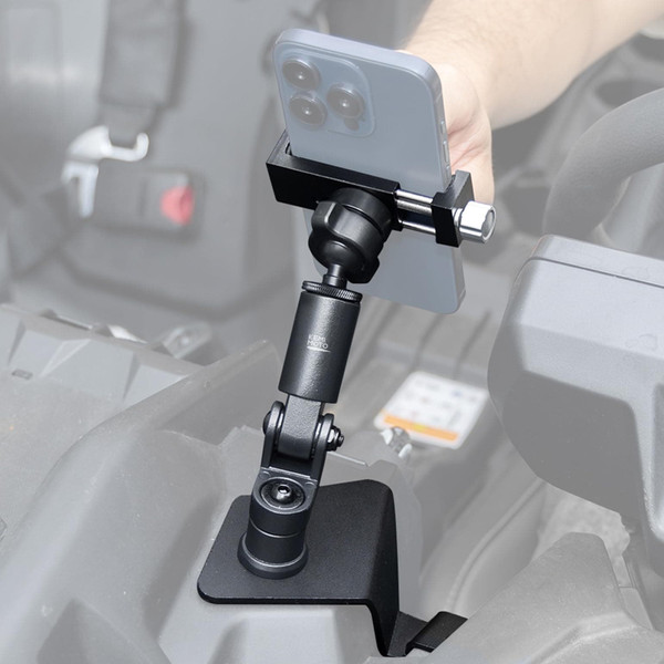 Can-Am Maverick X3/ Maverick X3 Max 360° Adjustable CNC Phone Mount by Kemimoto