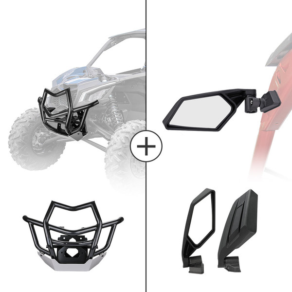Can-Am Maverick X3/ Maverick X3 Max Front Bumpers & Side Mirrors by Kemimoto