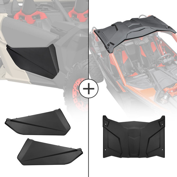 Can-Am Maverick X3 Front Lower Door Inserts & Roof by Kemimoto