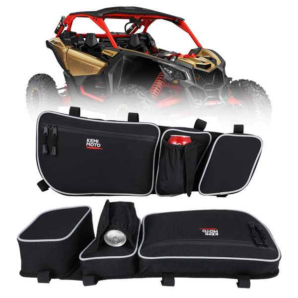 Can-Am Maverick X3 Storage Door Bags with Removable Knee Pad by Kemimoto