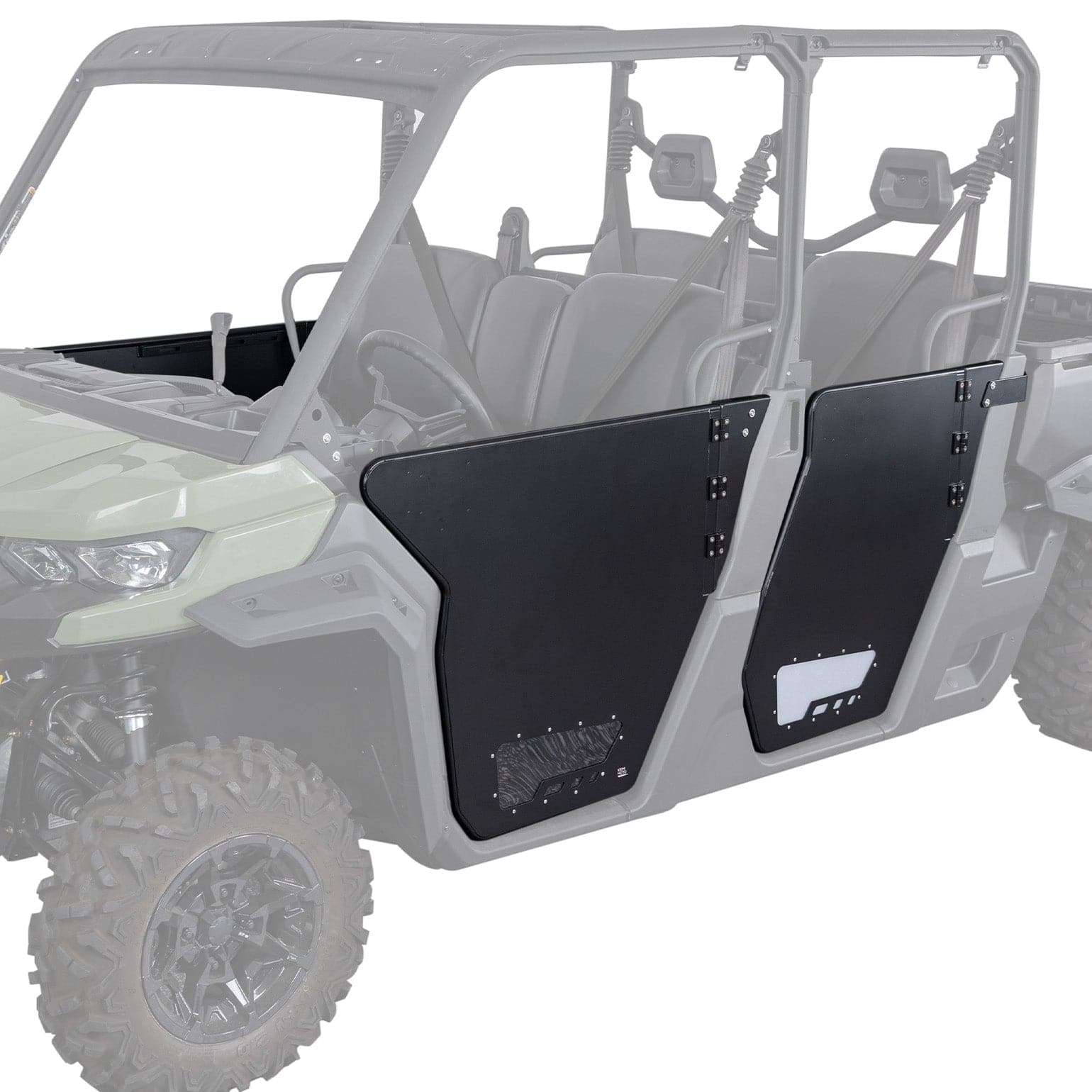 cancan 様 Can-Am Defender Max Aluminum Half Doors by Kemimoto B0102-03905-BK