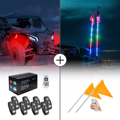 Can-Am Commander/Maverick/Defender UTV 8 Pod Rock Light Kit & 5