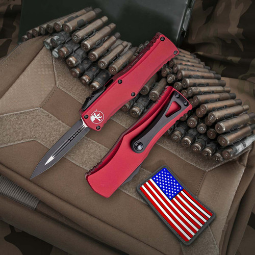 Microtech Hera Merlot - 3.08in Black Dagger Plain Microtech Hera Merlot - 3.08in Black Dagger Plain
