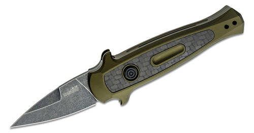 Kershaw Launch 12CA OTS Auto Folding Knife OD Green - 1.9in Spear Point Blackwashed S/E Plain Kershaw Launch 12CA OTS Auto Folding Knife OD Green - 1.9in Spear Point Blackwashed S/E Plain