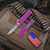 Microtech Hera Violet - 3.08in Stonewash Drop Point Partially Serrated