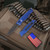 Piranha Amazon OTS Sculpted Blue - 3.5in Tactical Black Spear Point Plain Piranha Amazon OTS Sculpted Blue - 3.5in Tactical Black Spear Point Plain