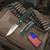 Piranha Amazon OTS Knife Sculpted Green - 3.25in Mirror Polished Drop Point Plain Piranha Amazon OTS Knife Sculpted Green - 3.25in Mirror Polished Drop Point Plain