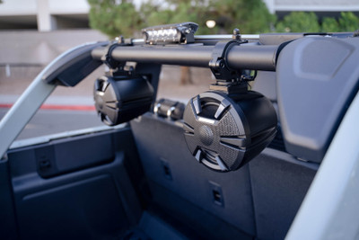 DV8 Offroad 21-22 Ford Bronco 4dr Rear Speaker & Light Mount Bar - BRSB-01