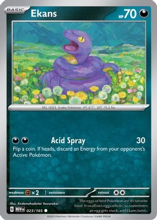 Ekans (PTCG-MEW) (Reverse Holofoil) (#023/165)