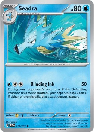 Seadra (PTCG-MEW) (Reverse Holofoil) (#117/165)
