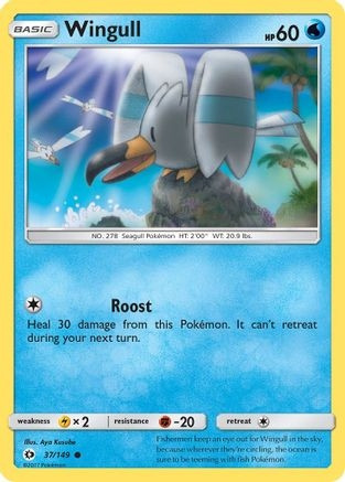 Wingull (PTCG-SM01) (Reverse Holofoil) (#37/149)
