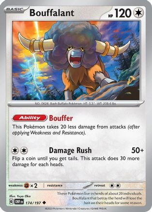 Bouffalant (PTCG-OBF) (Reverse Holofoil) (#174/197)