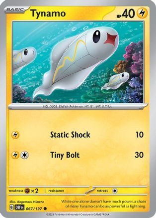 Tynamo (PTCG-OBF) (Reverse Holofoil) (#067/197)