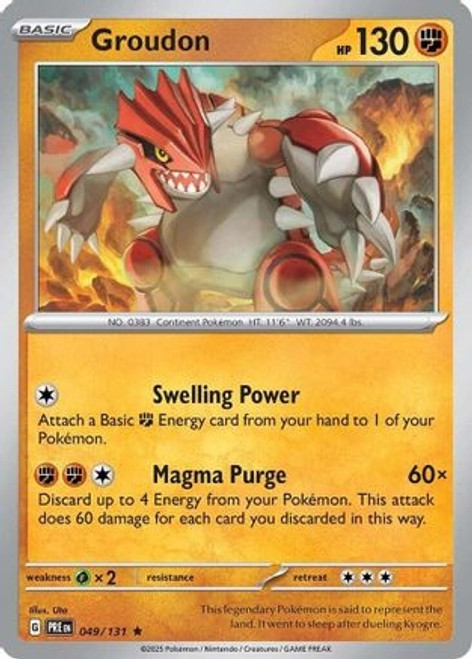 Groudon (PTCG-SVPRE) (Holofoil) (#049/131) Groudon (PTCG-SVPRE) (Holofoil) (#049/131)