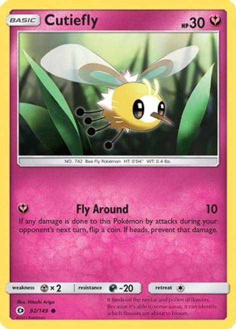 Cutiefly (PTCG-SM01) (Reverse Holofoil) (#92/149)