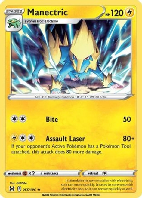 Manectric (PTCG-SWSH11) (Reverse Holofoil) (#055/196)