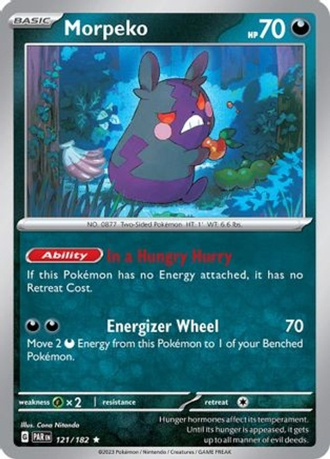 Morpeko - 121/182 (PTCG-PAR) (Holofoil) (#121/182) Morpeko - 121/182 (PTCG-PAR) (Holofoil) (#121/182)