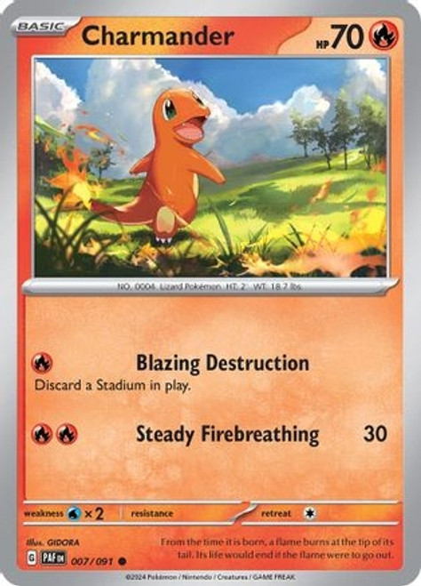 Charmander - 007/091 (PTCG-PAF) (Reverse Holofoil) (#007/091) Charmander - 007/091 (PTCG-PAF) (Reverse Holofoil) (#007/091)