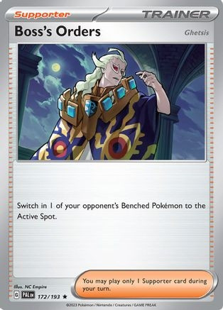 Boss's Orders - 172/193 (PTCG-PAL) (Reverse Holofoil) (#172/193)