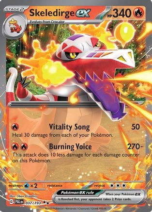 Skeledirge ex - 037/193 (PTCG-PAL) (Holofoil) (#037/193)