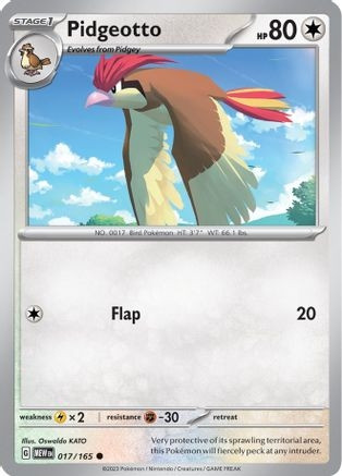 Pidgeotto (PTCG-MEW) (Reverse Holofoil) (#017/165)