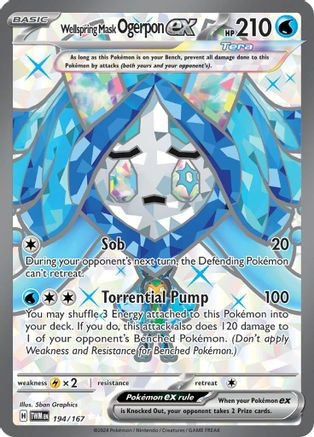 Wellspring Mask Ogerpon ex - 194/167 (PTCG-TWM) (Holofoil) (#194/167)