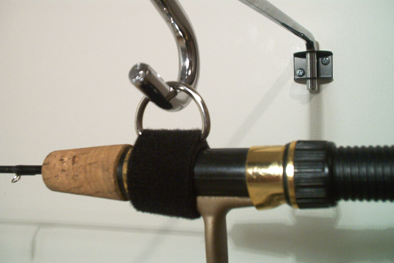 D-Ring & Velcro Strap on to your ice fishing rod!