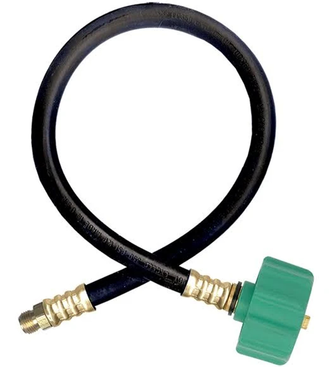 20 " Flexible Rubber Pigtail Replacement for LP Dual Auto/Changeover Regulators with EZ On/Off QCC nut for hand tightening 