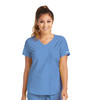 Skechers Scrubs Vitality 3 Pocket Virtual V-Neck Top Women In Ciel