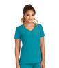 Skechers Scrubs Reliance 3 Pocket Mock Wrap Top Women's Scrubs In Teal