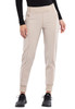 Women's Elastic Waistband Tapered Jogger Scrub Pant In Khaki