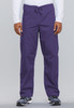 Unisex Drawstring with Cargo Pocket Scrub Pants In Grape