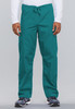 Unisex Drawstring with Cargo Pocket Scrub Pants In Teal