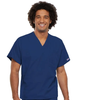 Unisex V-Neck 1-Pocket Solid Scrub Top In Galaxy