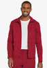 Dynamix by Dickies Men's Zip Front Warm-Up Solid Scrub Jacket In Red