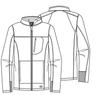 Dynamix by Dickies Men's Zip Front Warm-Up Solid Scrub Jacket DK310