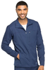 Dynamix by Dickies Men's Zip Front Warm-Up Solid Scrub Jacket In Navy