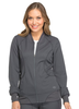Dynamix by Dickies Women's Zip Front Warm-Up Solid Scrub Jacket In Pewter