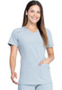 EDS Essentials by Dickies Women's V-Neck Solid Scrub Top In Grey
