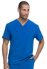 EDS Essentials by Dickies Men's V-Neck Solid Scrub Top In Royal