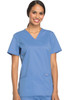 Revolution by Cherokee Workwear Women's V-Neck Solid Scrub Top In Ciel