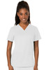 Revolution by Cherokee Workwear Women's V-Neck Solid Scrub Top In White