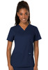 Revolution by Cherokee Workwear Women's V-Neck Solid Scrub Top In Navy