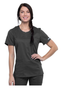 Women's Crew Neck Solid Scrub Top In Pewter