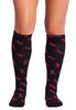 Kickstart 15-20 mmHg Support Socks In Metallic Pink Ribbon