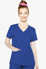 Insight by Med Couture Women's Pleated Solid Scrub Top In Royal 2411