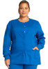Revolution by Cherokee Workwear Women's Snap Front Solid Scrub Jacket In Royal
